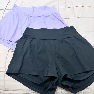 Women's Black and Lavender Halara Shorts